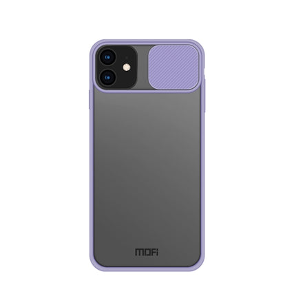 For iPhone 12 mini MOFI Xing Dun Series Translucent Frosted PC + TPU Privacy Anti-glare Shockproof All-inclusive Protective Case(Purple)-garmade.com