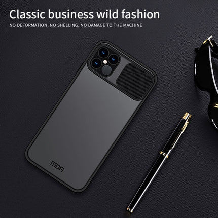 For iPhone 12 / 12 Pro MOFI Xing Dun Series Translucent Frosted PC + TPU Privacy Anti-glare Shockproof All-inclusive Protective Case(Green)-garmade.com