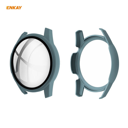 For Huawei Watch GT 2 46mm ENKAY Hat-Prince ENK-AC8202 Full Coverage PC Frosted Case + 9H Tempered Glass Protector(Green)-garmade.com