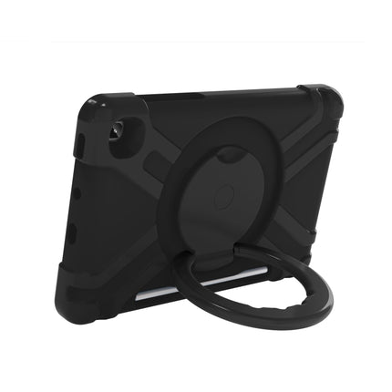 For Samsung Galaxy Tab S6 Lite P610 PC + Silicone Shockproof Combination Case with 360 Degree Rotating Holder & Handle & Pen Slot(Black)-garmade.com