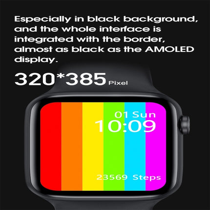 W26 1.75 inch IPS Color Screen Smart Watch, IP68 Waterproof, Support Temperature Monitoring/Heart Rate Monitoring/Blood Pressure Monitoring/Sleep Monitoring(Black)-garmade.com