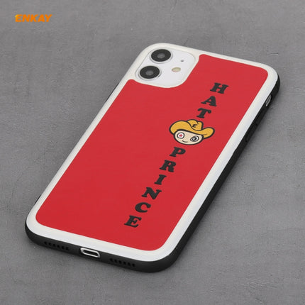 For iPhone 11 Hat-Prince ENKAY ENK-PC046 Cartoon Series PU Leather + PC Hard Slim Case Shockproof Cover(Red)-garmade.com