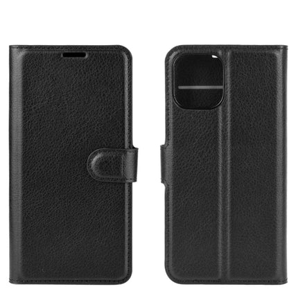 For iPhone 12 mini Litchi Texture Horizontal Flip Protective Case with Holder & Card Slots & Wallet(Black)-garmade.com