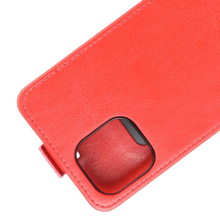 For iPhone 12 mini R64 Texture Single Vertical Flip Leather Protective Case with Card Slots & Photo Frame(Red)-garmade.com