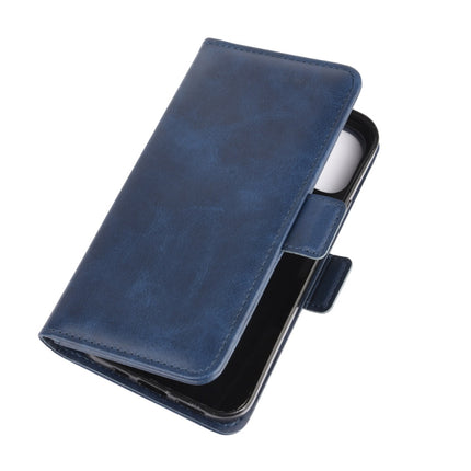 For iPhone 12 mini Dual-side Magnetic Buckle Horizontal Flip Leather Case with Holder & Card Slots & Wallet(Dark Blue)-garmade.com