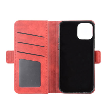 For iPhone 12 mini Dual-side Magnetic Buckle Horizontal Flip Leather Case with Holder & Card Slots & Wallet(Red)-garmade.com