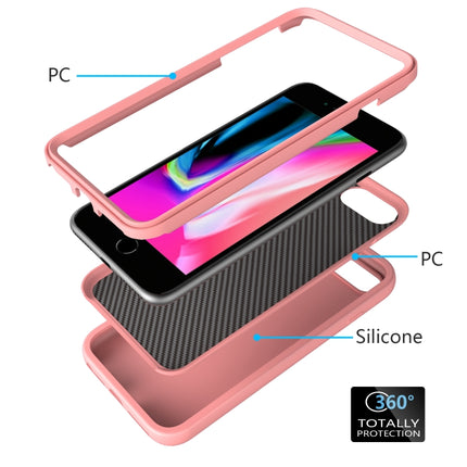 For iPhone SE（2020） Wave Pattern 3 in 1 Silicone+PC Shockproof Protective Case(Rose Gold)-garmade.com
