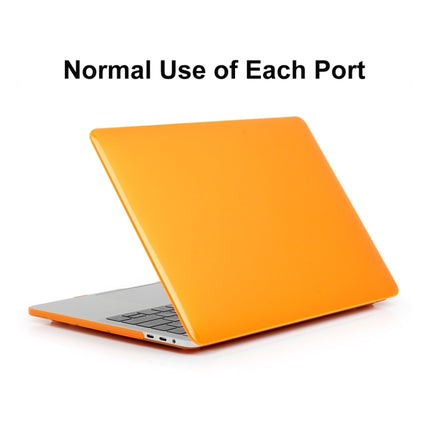 ENKAY Hat-Prince 3 in 1 For MacBook Pro 13 inch A2289 / A2251 (2020) Crystal Hard Shell Protective Case + US Version Ultra-thin TPU Keyboard Protector Cover + Anti-dust Plugs Set(Orange)-garmade.com