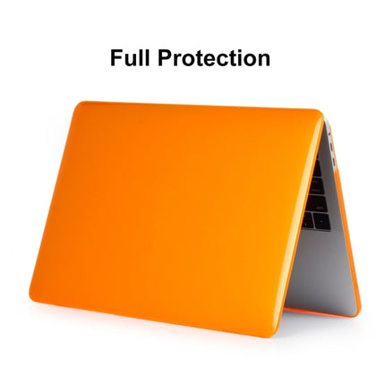 ENKAY Hat-Prince 3 in 1 For MacBook Pro 13 inch A2289 / A2251 (2020) Crystal Hard Shell Protective Case + US Version Ultra-thin TPU Keyboard Protector Cover + Anti-dust Plugs Set(Orange)-garmade.com