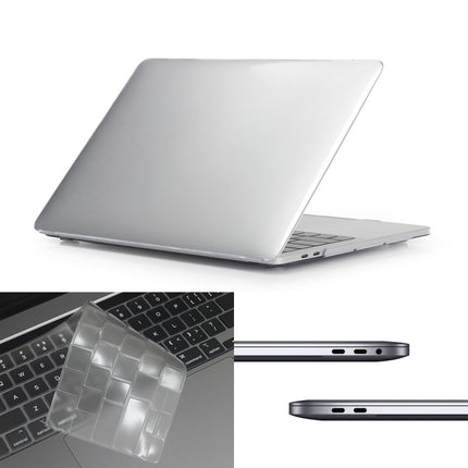 ENKAY Hat-Prince 3 in 1 For MacBook Pro 13 inch A2289 / A2251 (2020) Crystal Hard Shell Protective Case + US Version Ultra-thin TPU Keyboard Protector Cover + Anti-dust Plugs Set(Transparent)-garmade.com
