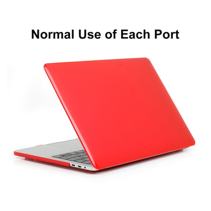 ENKAY Hat-Prince 3 in 1 For MacBook Pro 13 inch A2289 / A2251 (2020) Crystal Hard Shell Protective Case + Europe Version Ultra-thin TPU Keyboard Protector Cover + Anti-dust Plugs Set(Red)-garmade.com