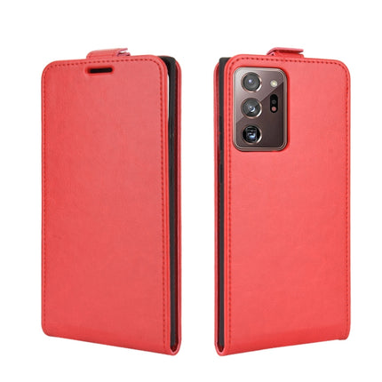 For Samsung Galaxy Note20 Ultra 5G R64 Texture Single Vertical Flip Leather Protective Case with Card Slots & Photo Frame(Red)-garmade.com