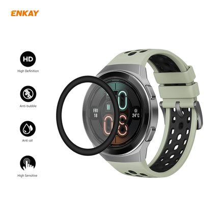 For Huawei Watch GT 2e 46mm 2 PCS ENKAY Hat-Prince 3D Full Screen Soft PC Edge + PMMA HD Screen Protector Film(Without Scale)-garmade.com