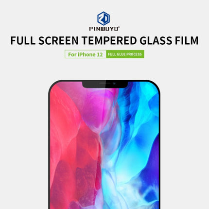 For iPhone 12 mini PINWUYO 9H 2.5D Full Screen Tempered Glass Film(Black)-garmade.com