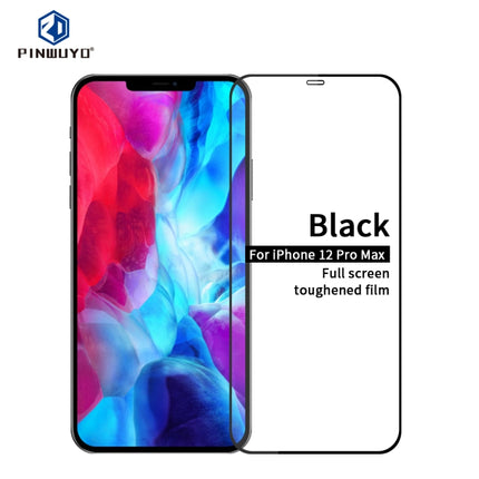 For iPhone 12 Pro Max PINWUYO 9H 2.5D Full Screen Tempered Glass Film(Black)-garmade.com