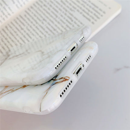 For iPhone 12 mini TPU Smooth Marbled IMD Mobile Phone Case(Snow Gold F23)-garmade.com