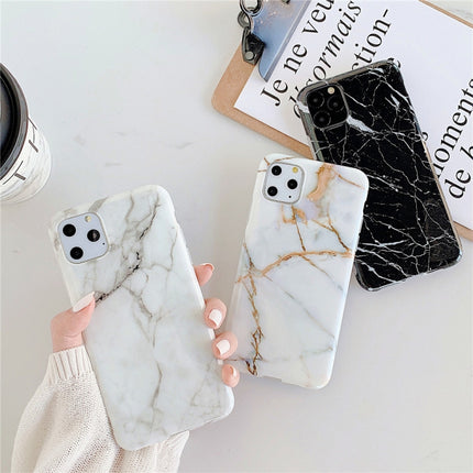 For iPhone 12 / 12 Pro TPU Smooth Marbled IMD Mobile Phone Case(Granite F7)-garmade.com