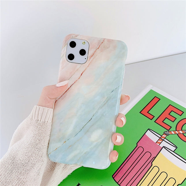 For iPhone 12 Pro Max TPU Smooth Marbled IMD Mobile Phone Case(Granite F7)-garmade.com