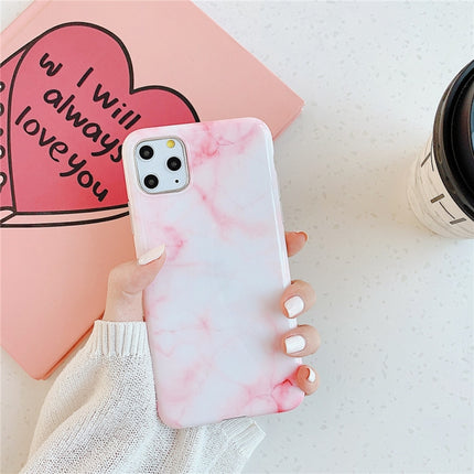For iPhone 12 / 12 Pro TPU Smooth Marbled IMD Mobile Phone Case(Snow Powder F1)-garmade.com