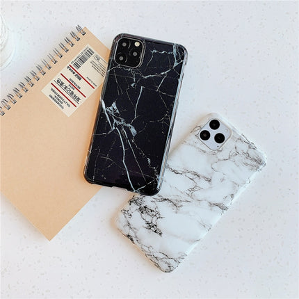 For iPhone 12 / 12 Pro TPU Smooth Marbled IMD Mobile Phone Case(Gold Inlaid Jade F29)-garmade.com