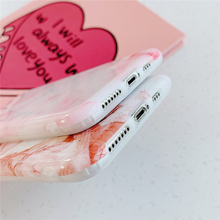 For iPhone 12 / 12 Pro TPU Smooth Marbled IMD Mobile Phone Case(Norwegian Red F31)-garmade.com