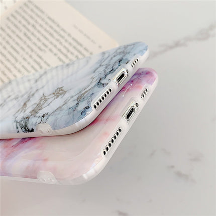 For iPhone 12 mini TPU Smooth Marbled IMD Mobile Phone Case(Purple Stone F9)-garmade.com