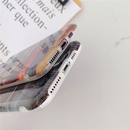 For iPhone 12 / 12 Pro TPU Smooth Marbled IMD Mobile Phone Case(Snow Powder F19)-garmade.com