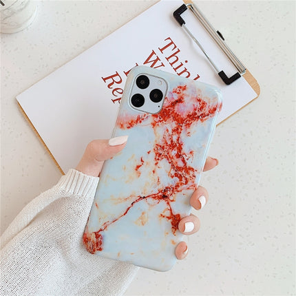 For iPhone 12 mini TPU Smooth Marbled IMD Mobile Phone Case(Norwegian Red F15)-garmade.com