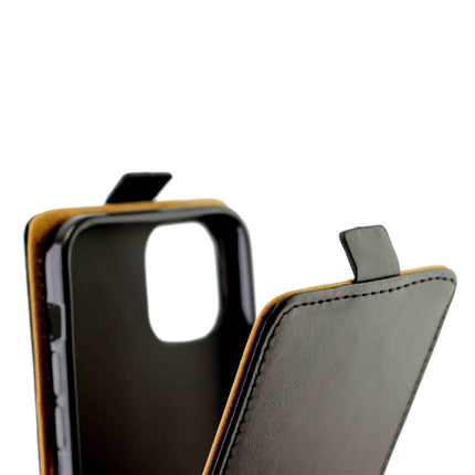 For iPhone 12 Pro Max Business Style Vertical Flip TPU + PU Leather Case with Card Slot(Black)-garmade.com
