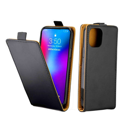 For iPhone 12 mini Business Style Vertical Flip TPU + PU Leather Case with Card Slot(Black)-garmade.com