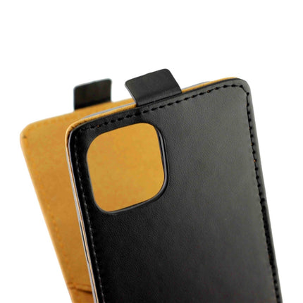 For iPhone 12 / 12 Pro Business Style Vertical Flip TPU + PU Leather Case with Card Slot(Black)-garmade.com