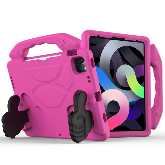 Children EVA Shockproof Tablet Case with Thumb Bracket For iPad Air 2022 / 2020 10.9(Rose Red)-garmade.com