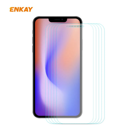 For iPhone 12 / 12 Pro 5 PCS ENKAY Hat-Prince 0.26mm 9H 2.5D Curved Edge Explosion-proof Tempered Glass Film-garmade.com