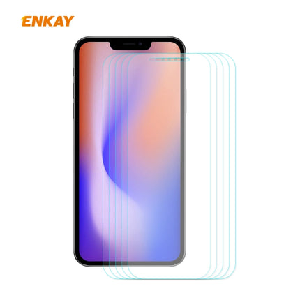 For iPhone 12 Pro Max 5 PCS ENKAY Hat-Prince 0.26mm 9H 2.5D Curved Edge Explosion-proof Tempered Glass Film-garmade.com