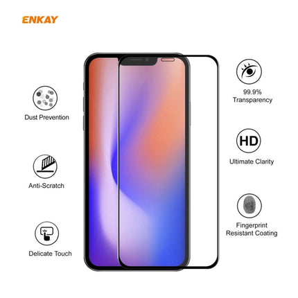 ENKAY Hat-Prince 0.26mm 9H 6D Curved Full Coverage Tempered Glass Protector For iPhone 12 / 12 Pro-garmade.com