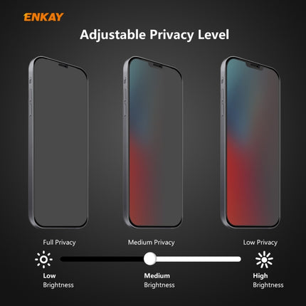 ENKAY Hat-Prince 0.26mm 9H 6D Privacy Anti-spy Full Screen Tempered Glass Film For iPhone 12 / 12 Pro 6.1-garmade.com