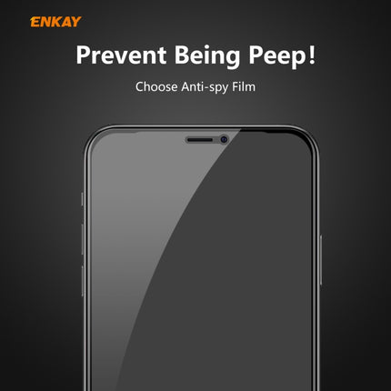 ENKAY Hat-Prince 0.26mm 9H 6D Privacy Anti-spy Full Screen Tempered Glass Film For iPhone 12 Pro Max 6.7-garmade.com