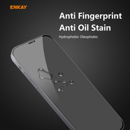 ENKAY Hat-Prince 0.26mm 9H 6D Privacy Anti-spy Full Screen Tempered Glass Film For iPhone 12 Pro Max 6.7-garmade.com