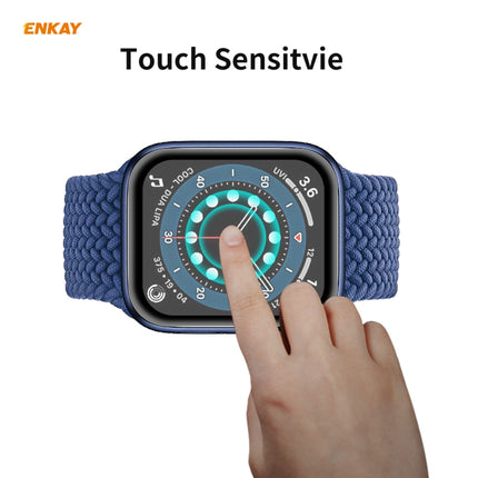 For Apple Watch 6/5/4/SE 44mm 5PCS ENKAY Hat-Prince 0.2mm 9H Surface Hardness 3D Explosion-proof Aluminum Alloy Edge Full Screen Tempered Glass Screen Film-garmade.com