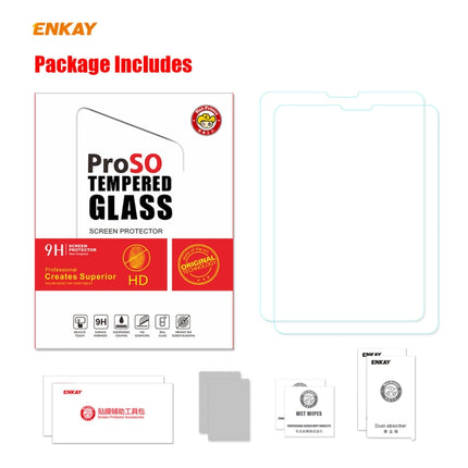 For iPad Air 2020 10.9 / Air 2022 2 PCS ENKAY Hat-Prince 0.33mm 9H Surface Hardness 2.5D Explosion-proof Tempered Glass Protector-garmade.com