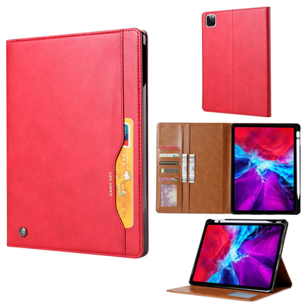 For iPad Air 2022 / 2020 10.9 Knead Skin Texture Horizontal Flip Leather Case with Photo Frame & Holder & Card Slots & Wallet(Red)-garmade.com
