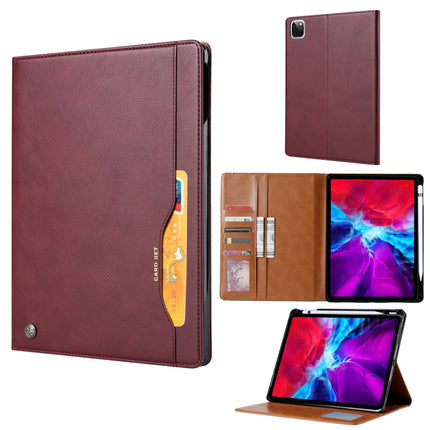 For iPad Air 2022 / 2020 10.9 Knead Skin Texture Horizontal Flip Leather Case with Photo Frame & Holder & Card Slots & Wallet(Wine Red)-garmade.com
