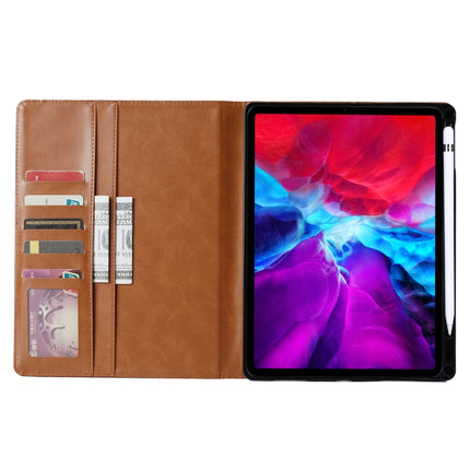 For iPad Air 2022 / 2020 10.9 Knead Skin Texture Horizontal Flip Leather Case with Photo Frame & Holder & Card Slots & Wallet(Brown)-garmade.com