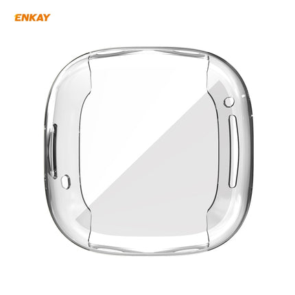 For Fitbit Versa 3 / Fitbit Sense ENKAY Hat-Prince ENK-AC8208 Full Coverage Transparent TPU Soft Case-garmade.com