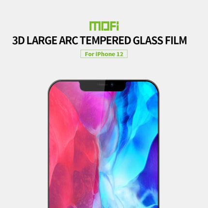 For iPhone 12 mini MOFI 9H 3D Explosion-proof Curved Screen Tempered Glass Film(Black)-garmade.com