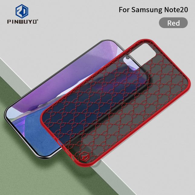 For Samsung Galaxy Note20 PINWUYO Series 2 Generation PC + TPU Waterproof and Anti-drop All-inclusive Protective Case(Red)-garmade.com