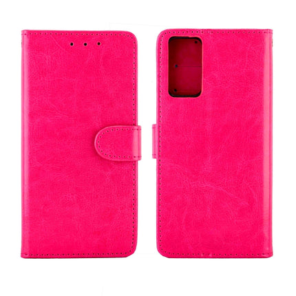 For Samsung Galaxy Note20 Crazy Horse Texture Leather Horizontal Flip Protective Case with Holder & Card Slots & Wallet & Photo Frame(Magenta)-garmade.com