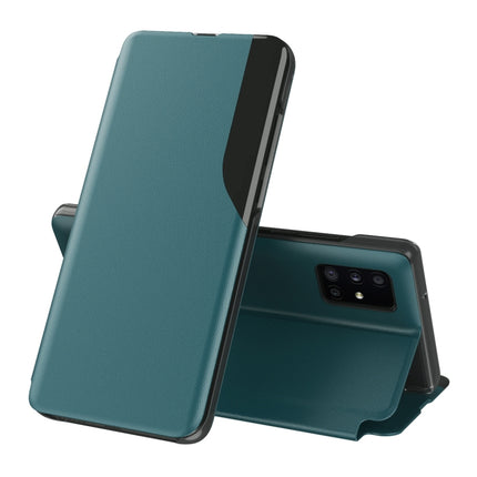 For Samsung Galaxy Note20 Attraction Flip Holder Leather Phone Case(Green)-garmade.com