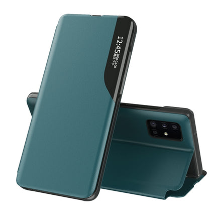 For Samsung Galaxy Note20 Ultra Attraction Flip Holder Leather Phone Case(Green)-garmade.com