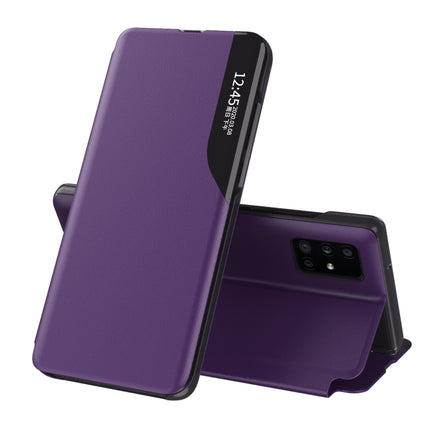 For Samsung Galaxy Note20 Ultra Attraction Flip Holder Leather Phone Case(Purple)-garmade.com